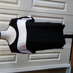 Dana Buchman excellent condition, Women's Top, Size Medium, Black, White